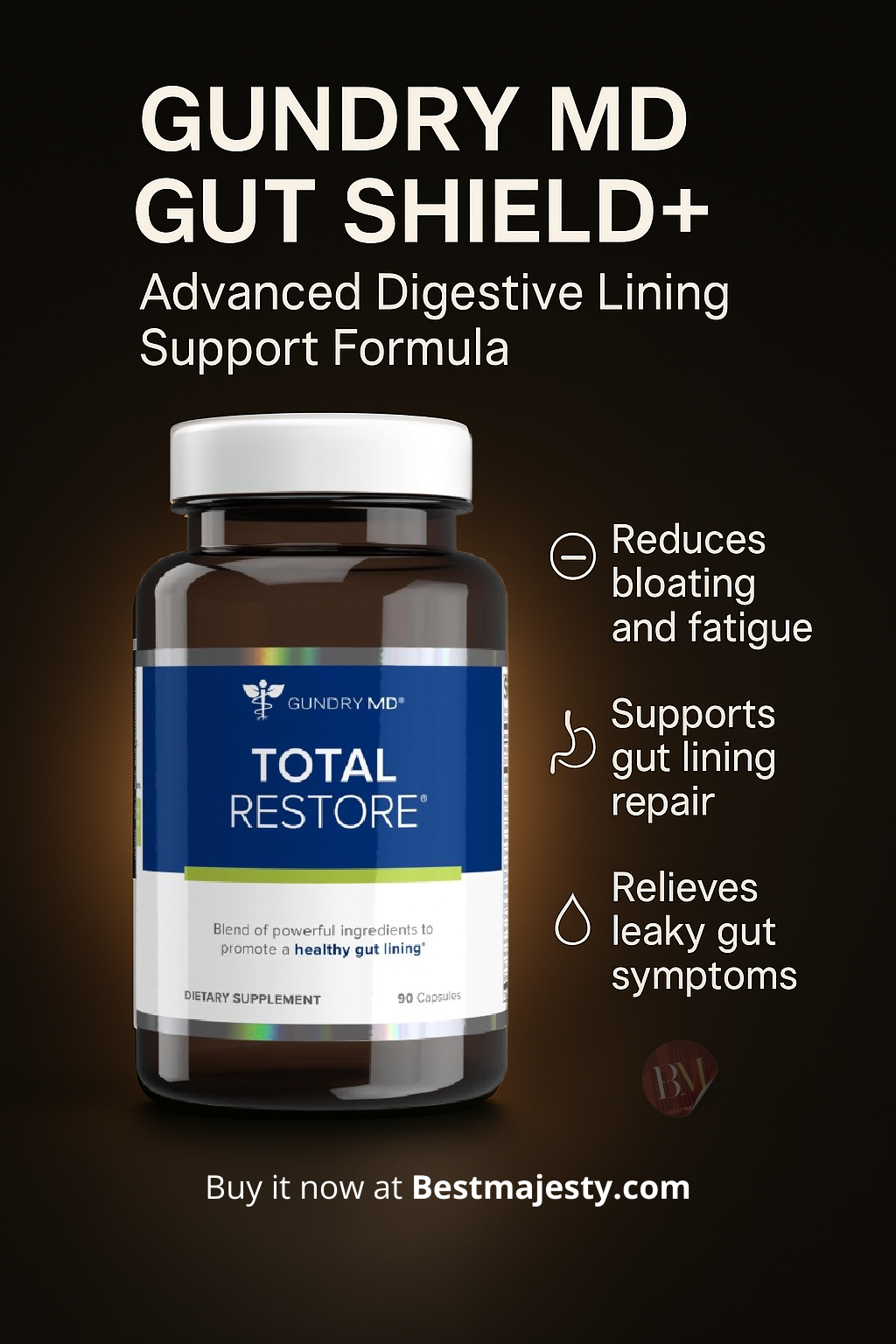 Gundry MD® Total Restore® Gut Health and Gut Lining Support Supplement - (90 Capsules)