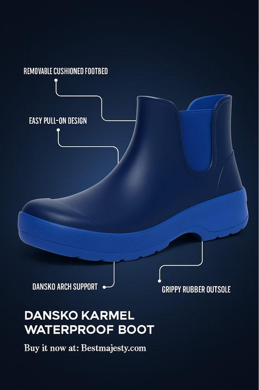 Dansko Womens karmel blue rain boots 5.5 -6
