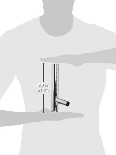 Dearborn 817TB-1 1-1/4" x 8" Branch Tailpiece, Hose & Clamp, Threaded Top - 20 Ga., 7/8" Branch, Chrome or Rough Brass finish