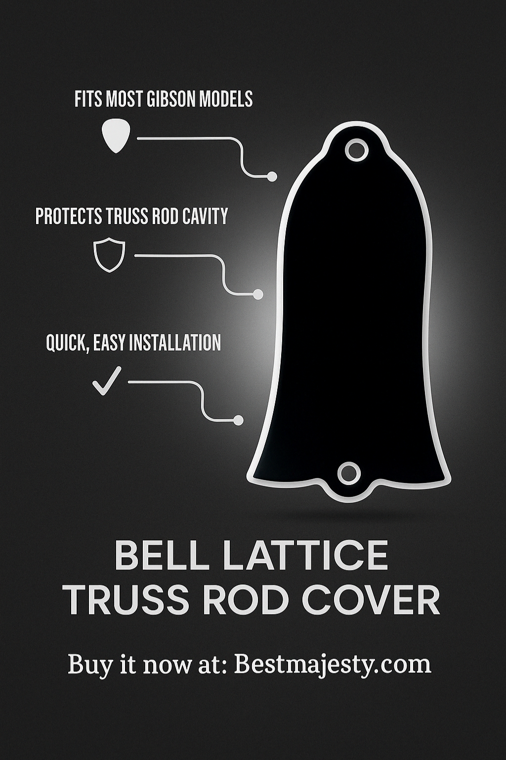 PG-9485-023 Bell Shaped Truss Rod Cover for Gibson