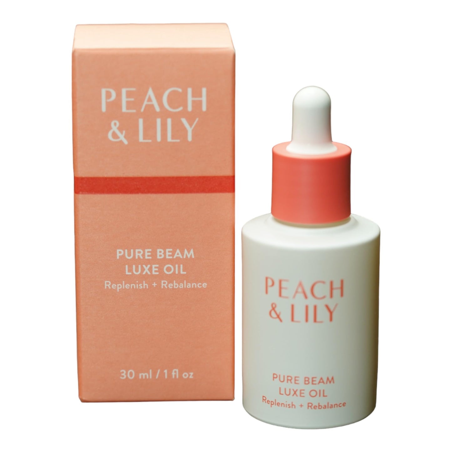 Peach & Lily Pure Beam Luxe Oil | 100% Natural & Plant-Based | Nourishing Squalane, Jojoba, & Sea Buckthorn | Cold-Pressed Antioxidant-Rich Formula | 30 ml / 1 fl. oz.