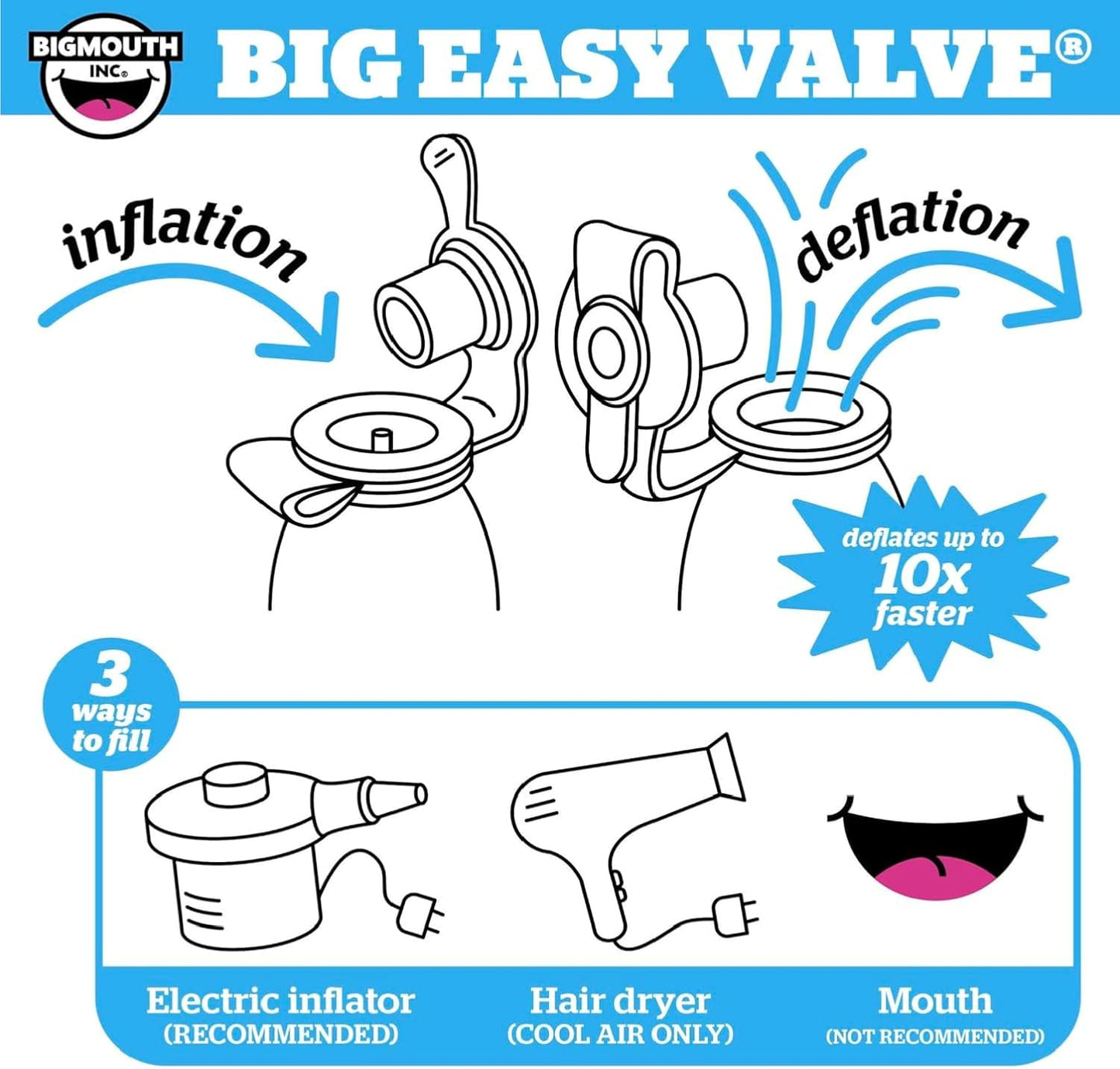 BigMouth Inc. Pool Float, Large Lounge Raft, Durable Vinyl Floatie, Summer Pool Party Water Toy