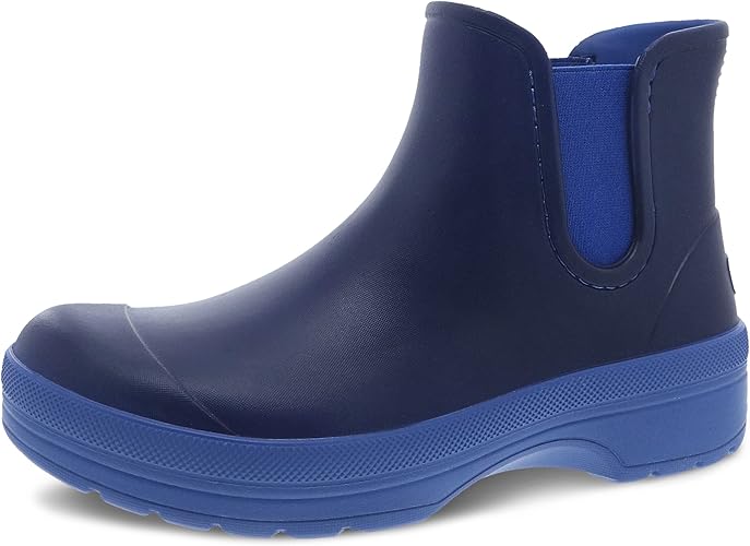 Dansko Womens karmel blue rain boots 5.5 -6