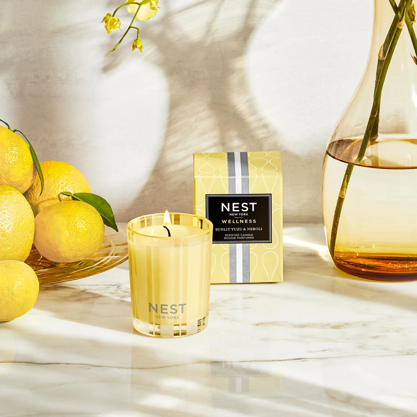 Nest New York Sunlit Yuzu & Neroli Votive Candle, Yellow