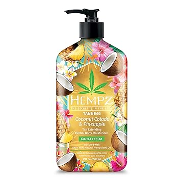 Hempz Limited Edition Coconut Colada & Pineapple Tan Extending Herbal Body Lotion - 17 oz.