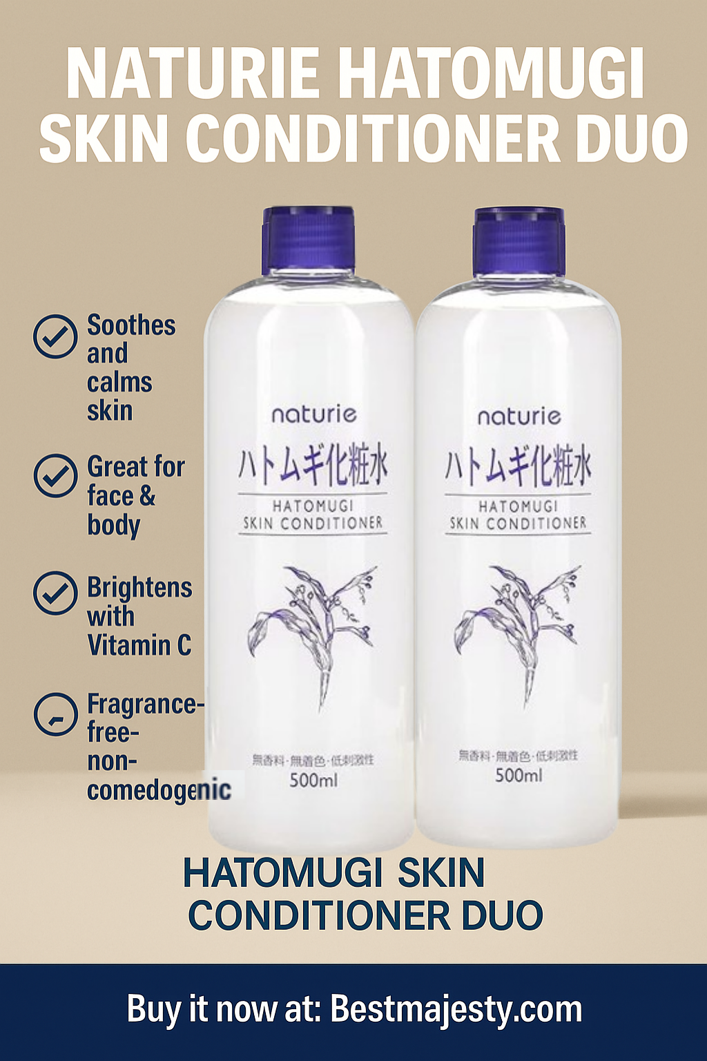 Hatomugi Skin Conditioner, 16.90 fl. oz. (Set of 2)