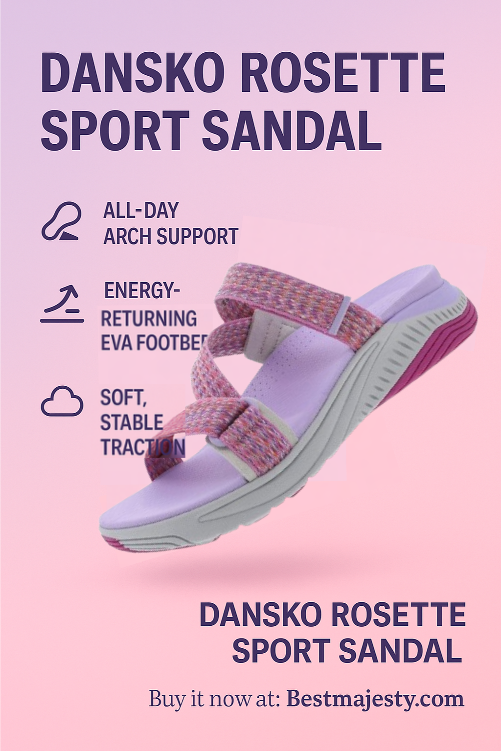 Dansko Rosette webbing Sandal Fuchsia multi