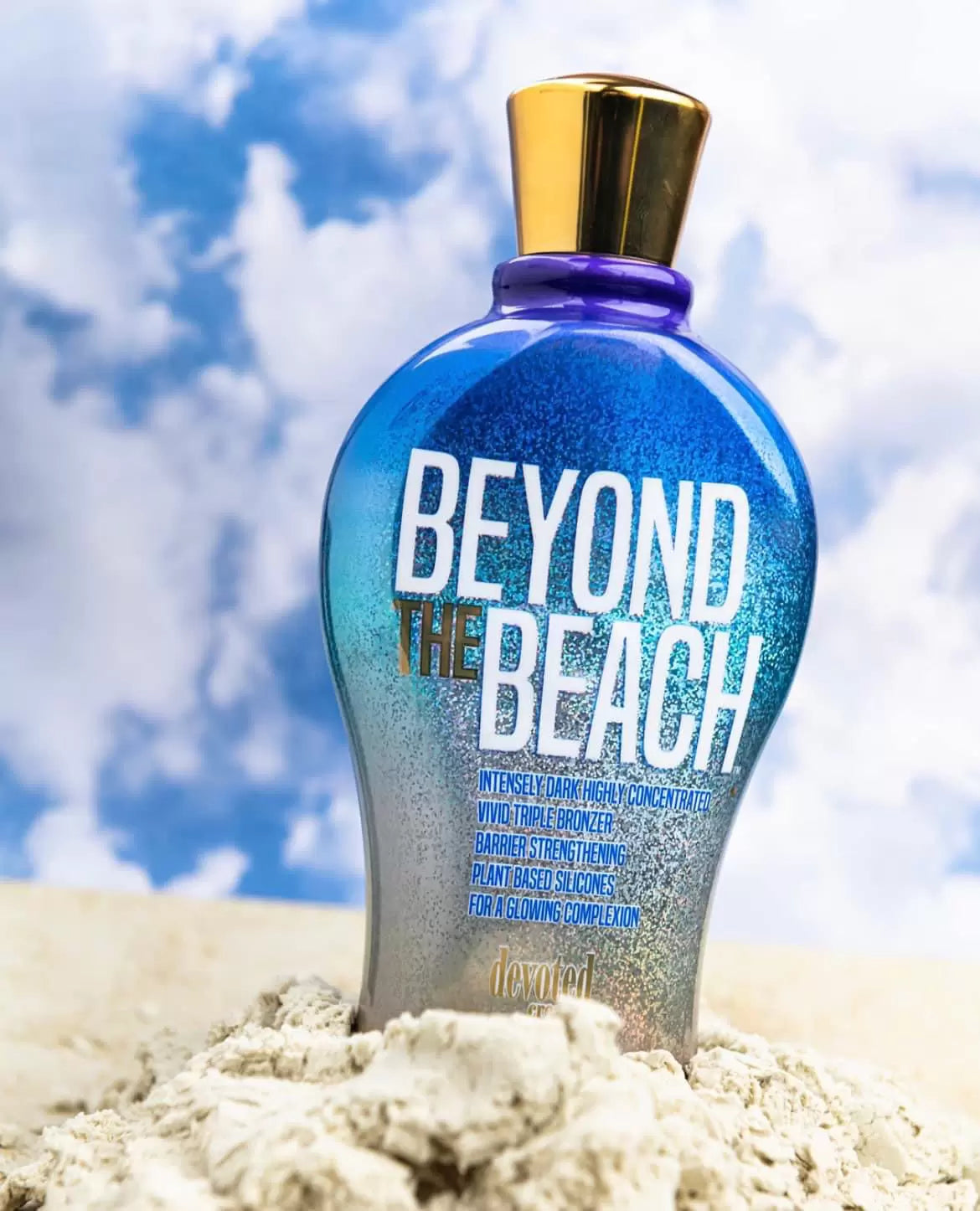 Devoted Creations Beyond the Beach - Intensely Dark Highly Concentrated Vivid Bronzer Barrier Strengthening Plant Based Silicones Boosts Cellular Energy & Luminosity - 12.25 oz.