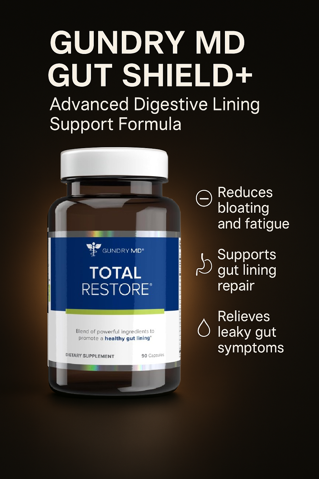 Gundry MD Total Restore Digestive Health Supplement 90 Capsules
