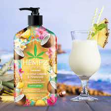 Hempz Limited Edition Coconut Colada & Pineapple Tan Extending Herbal Body Lotion - 17 oz.