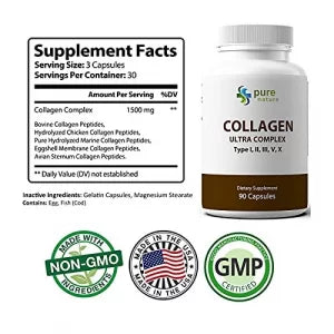 PureNature Collagen Ultra Complex Types I, II, III, V & X 90 Capsules (1)